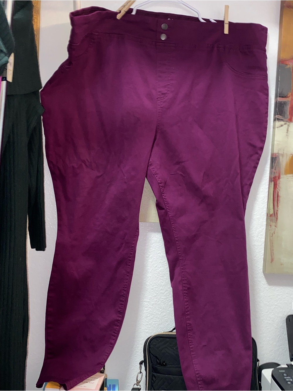Plum Colored Women's Stretch Pants